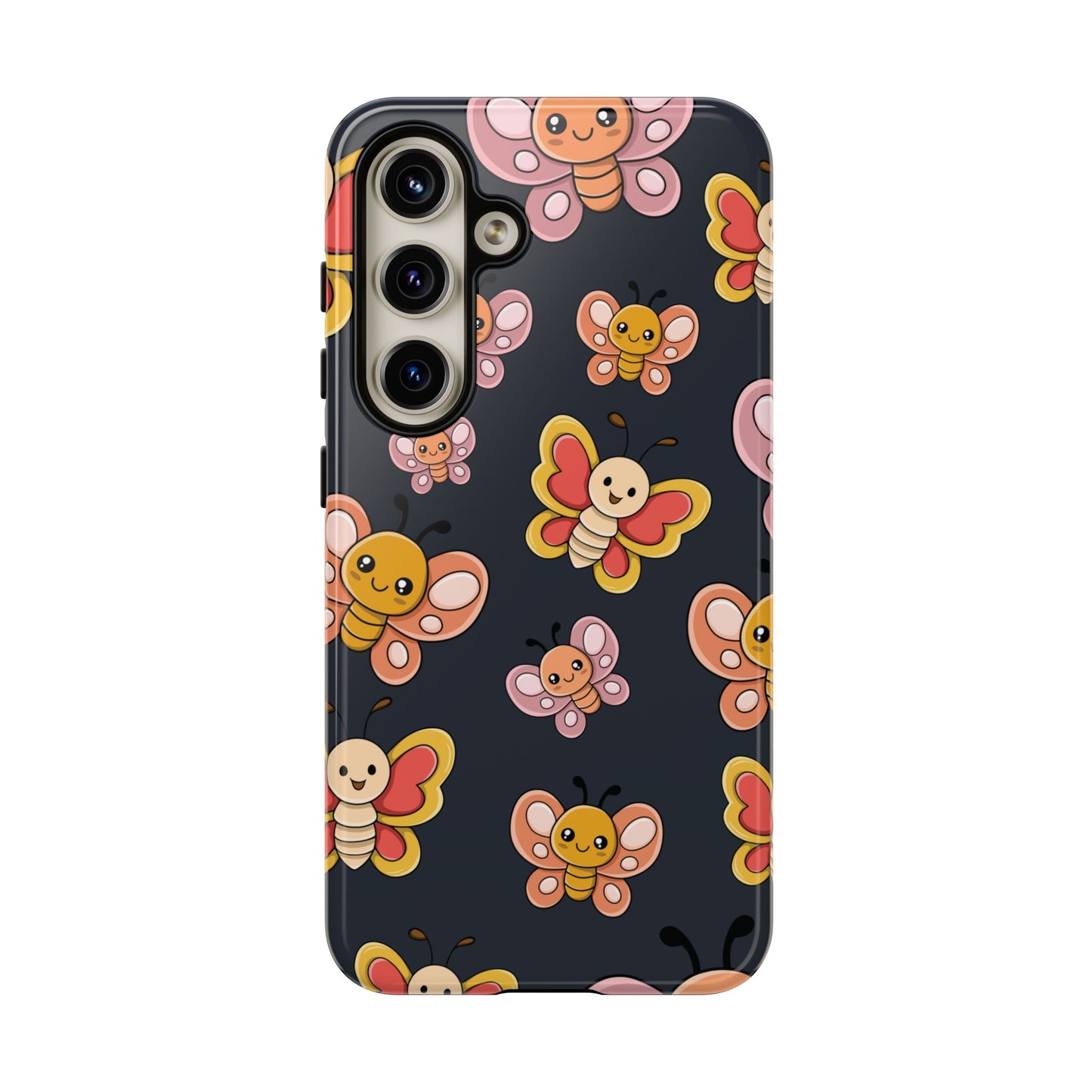 Grey Butterfly Sticker Design Phone Case - Grey Phone Case - Samsung Galaxy S24 / Glossy