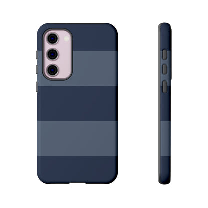 Dark Blue Horizontal Stripe Pattern Phone Case - Blue Phone Case - Samsung Galaxy S23 Plus / Glossy