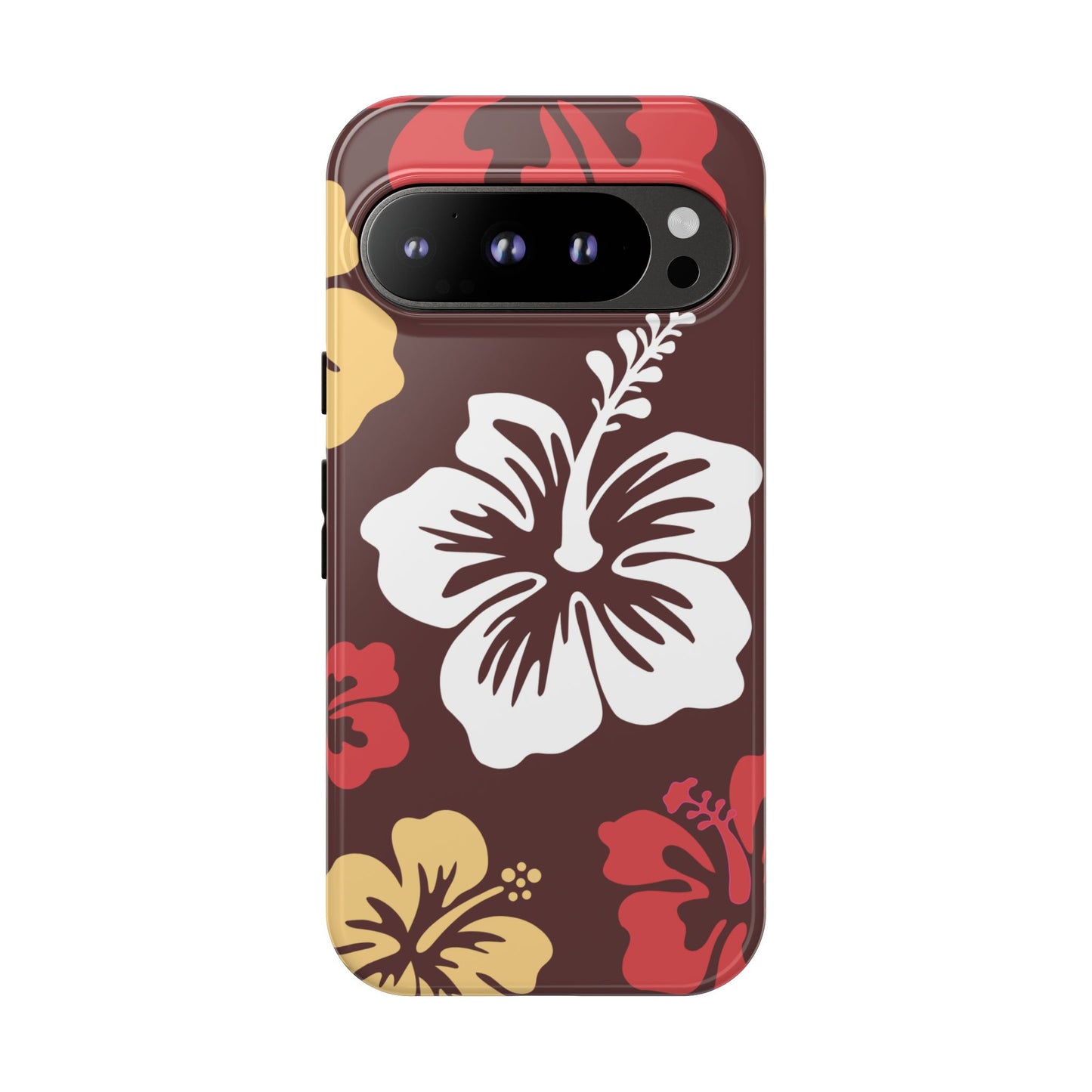 Google Pixel 9 Pro / Glossy Phone Case - ’Hibiscus Retro Pattern #2’ Phone Case