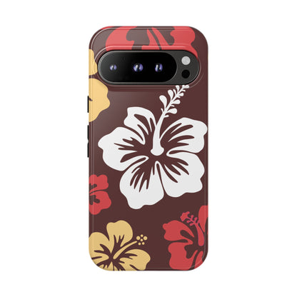 Google Pixel 9 Pro / Glossy Phone Case - ’Hibiscus Retro Pattern #2’ Phone Case