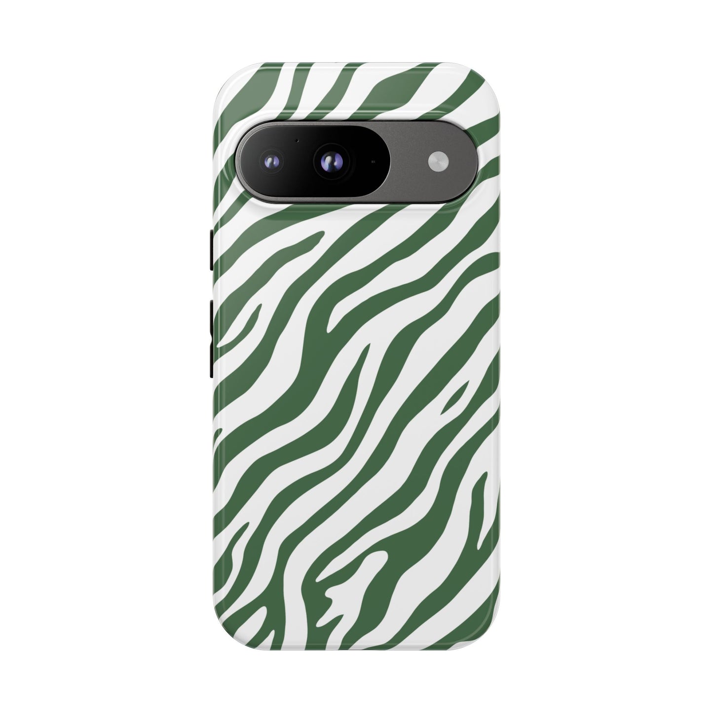 Stylish Sage Zebra Print Phone Case