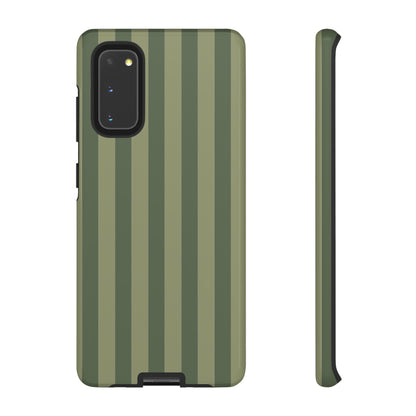 Samsung Galaxy S20 / Glossy Phone Case - ’Green Stripe Pattern’ Phone Case
