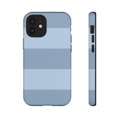 Light Blue Horizontal Stripe Pattern Phone Case - Blue Phone Case - iPhone 12 Mini / Glossy