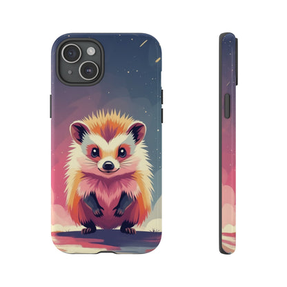 iPhone 15 Plus / Glossy Phone Case - Stylised Hedgehog Design Phone Case