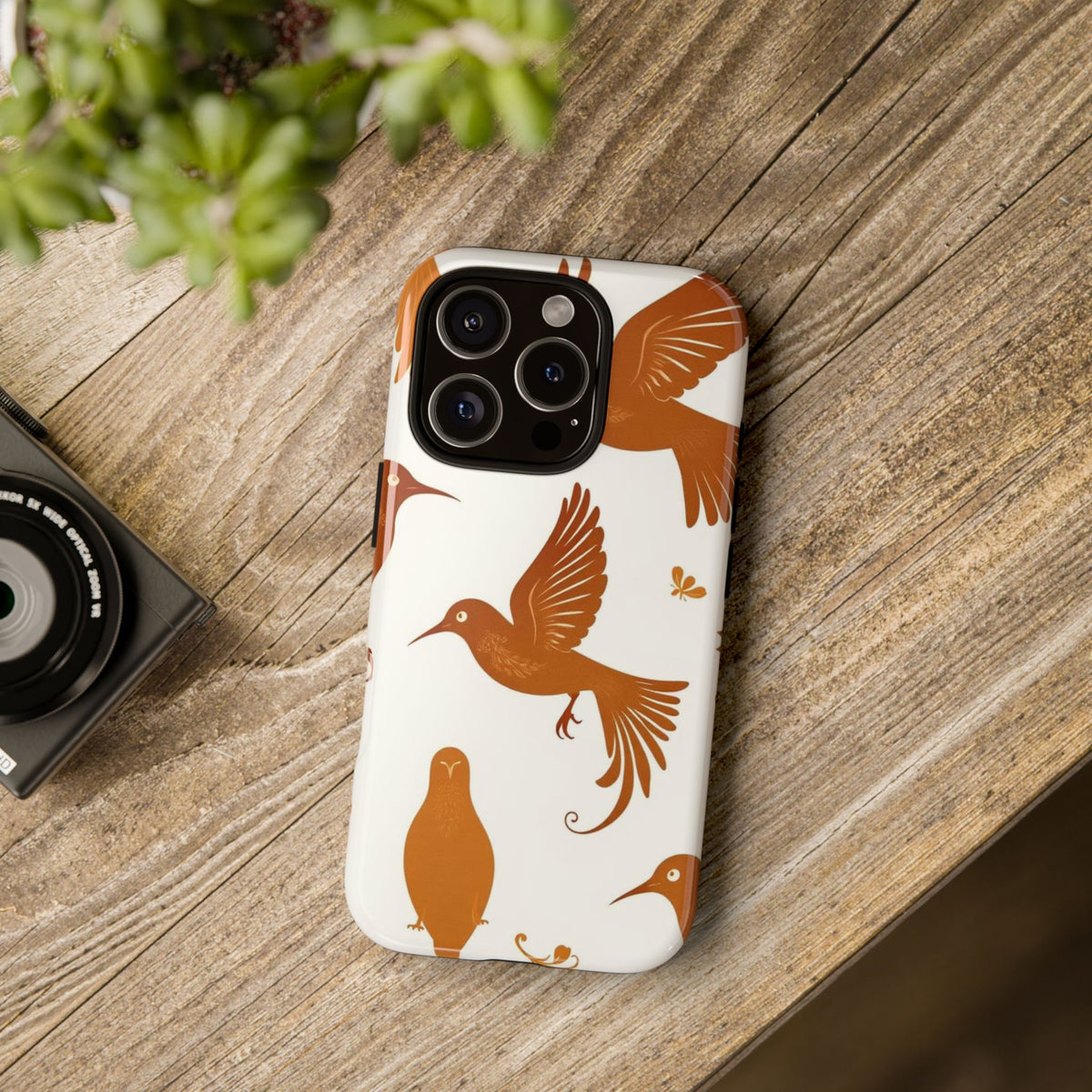 Abstract Bird Pattern Phone Case - Multicolor Phone Case