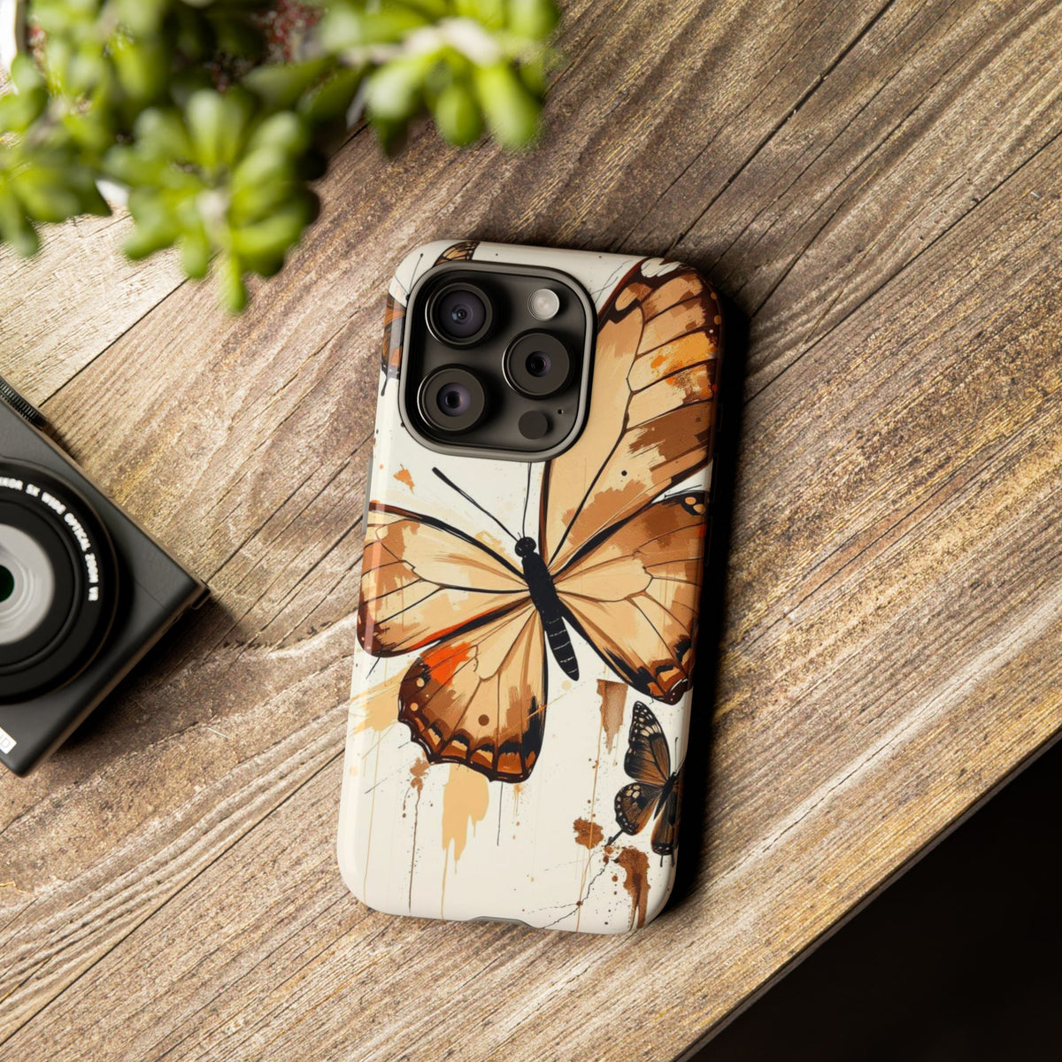 Acrylic Style Butterflies Design Phone Case - Multicolor Phone Case