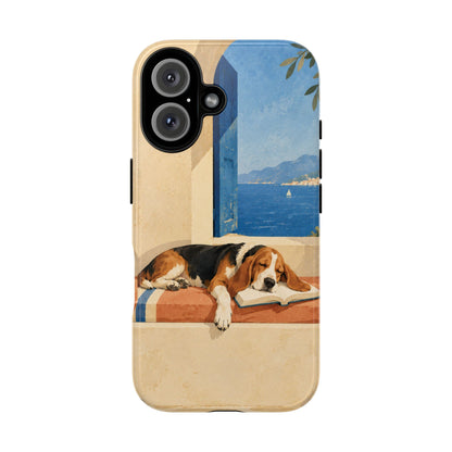 Basset Hound Unfinished Chapter Phone Case - Multicolor Phone Case - iPhone 16 / Glossy
