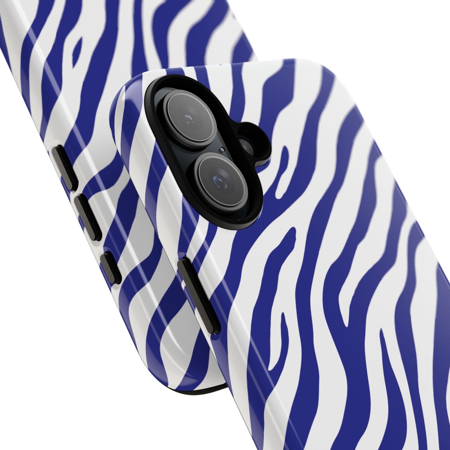 Stylish Electric Blue Zebra Print Phone Case