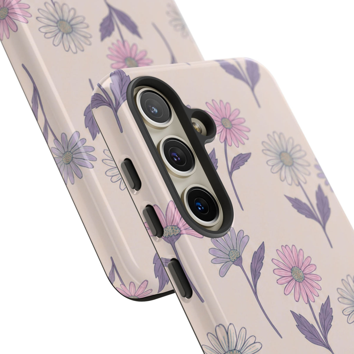 Pretty Pink & Purple Daisy Pattern Phone Case