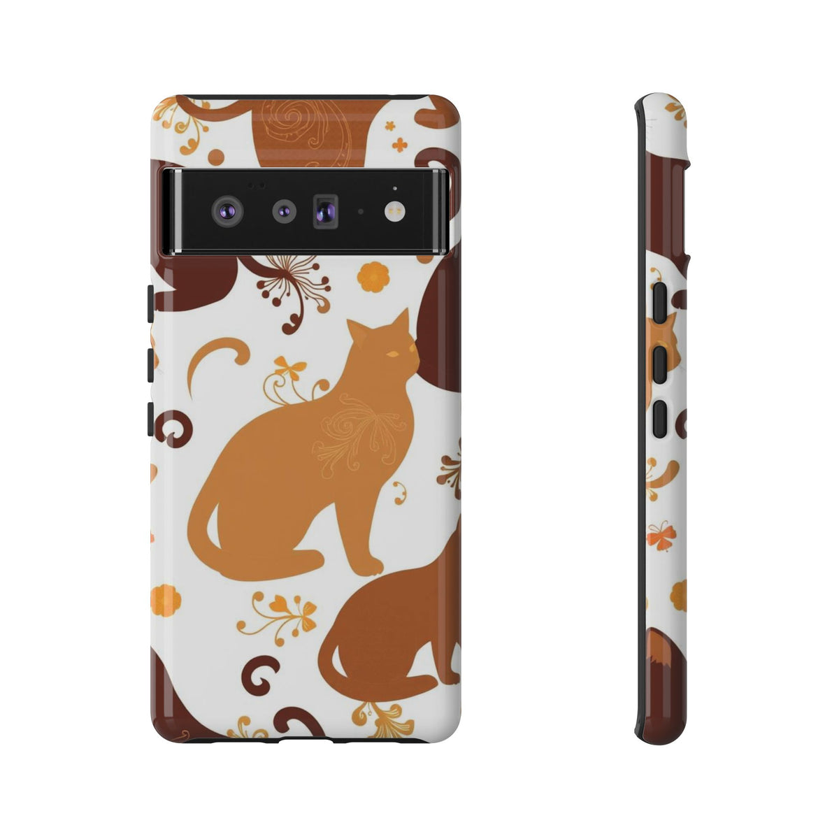 Abstract Cat Pattern Phone Case - Multicolor Phone Case - Google Pixel 6 Pro / Glossy
