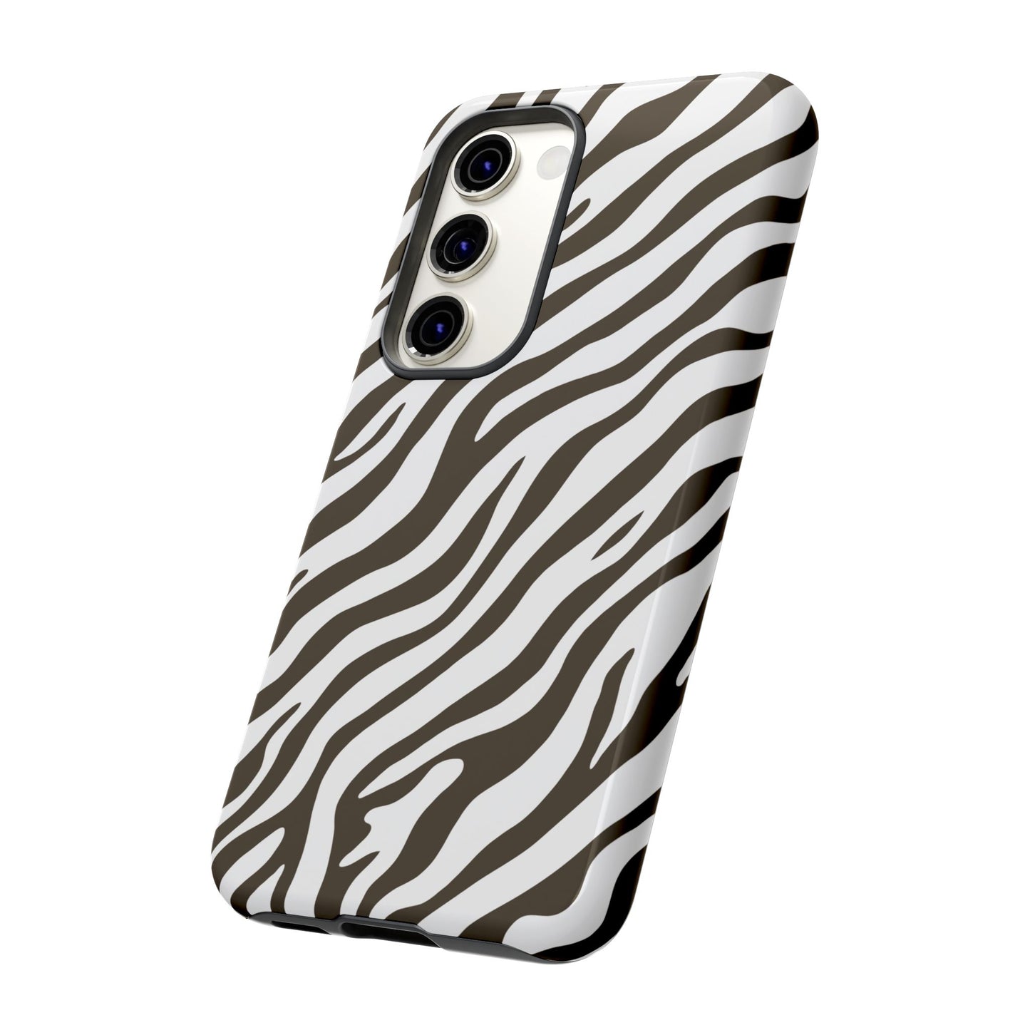 Stylish Mocha Zebra Print Phone Case
