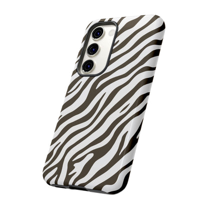 Stylish Mocha Zebra Print Phone Case