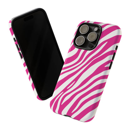 Modern Hot Pink Zebra Print Phone Case