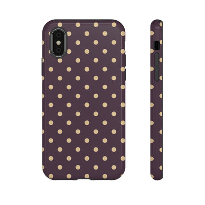 Purple with Yellow Dot Pattern Phone Case
