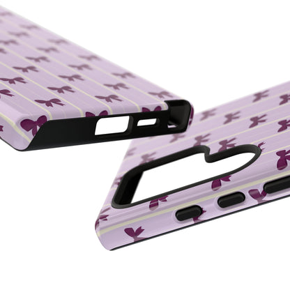 Retro Plum Purple Bow Pattern Phone Case