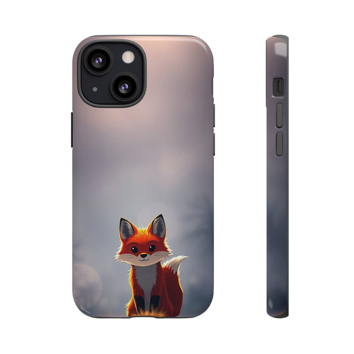 Cute Gothic Fox Design Phone Case - Multicolor Phone Case - iPhone 13 Mini / Glossy