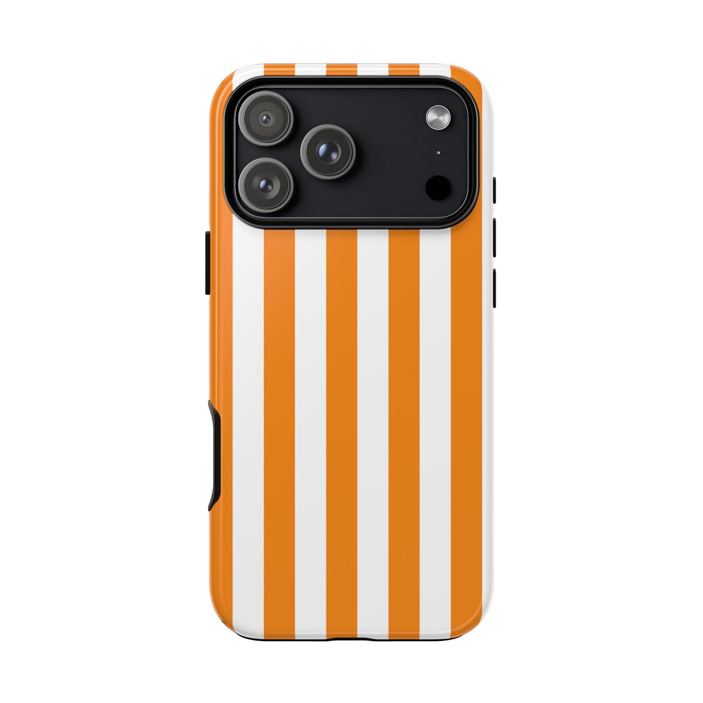iPhone 17 Pro Max / Glossy Phone Case - Simple Yellow & White Stripe Pattern Phone Case