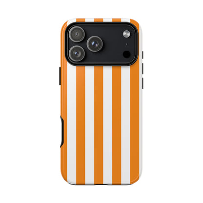 iPhone 17 Pro Max / Glossy Phone Case - Simple Yellow & White Stripe Pattern Phone Case