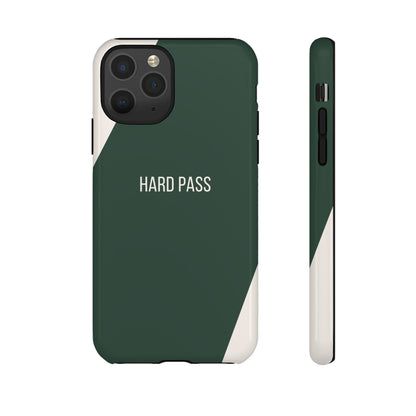 iPhone 11 Pro / Glossy Phone Case - Sassy Statement Case ’Hard Pass’ in Green & White