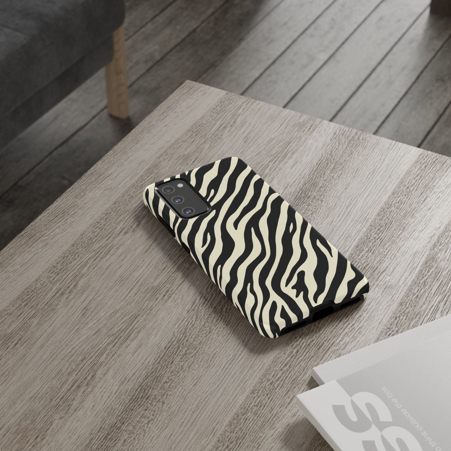 Chic Ivory Zebra Print Phone Case