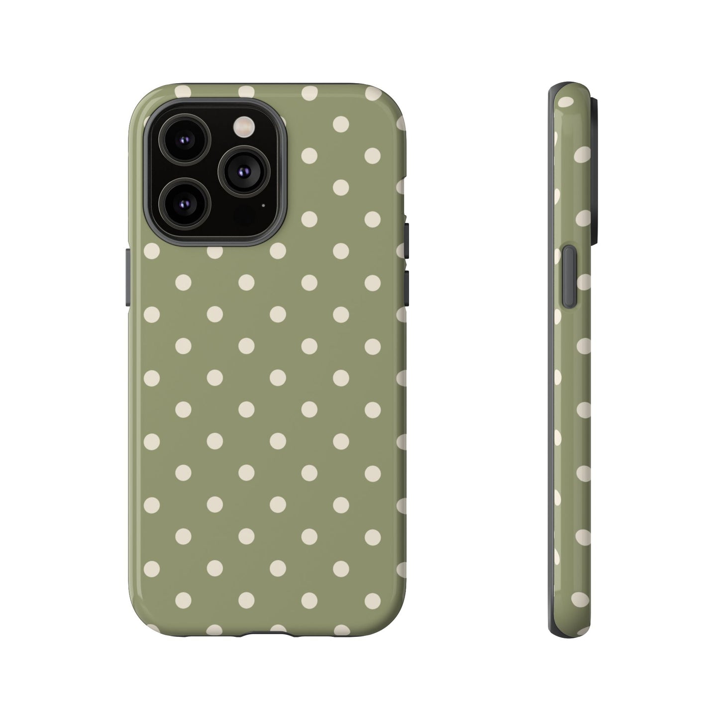 Green & White Dot Pattern Phone Case