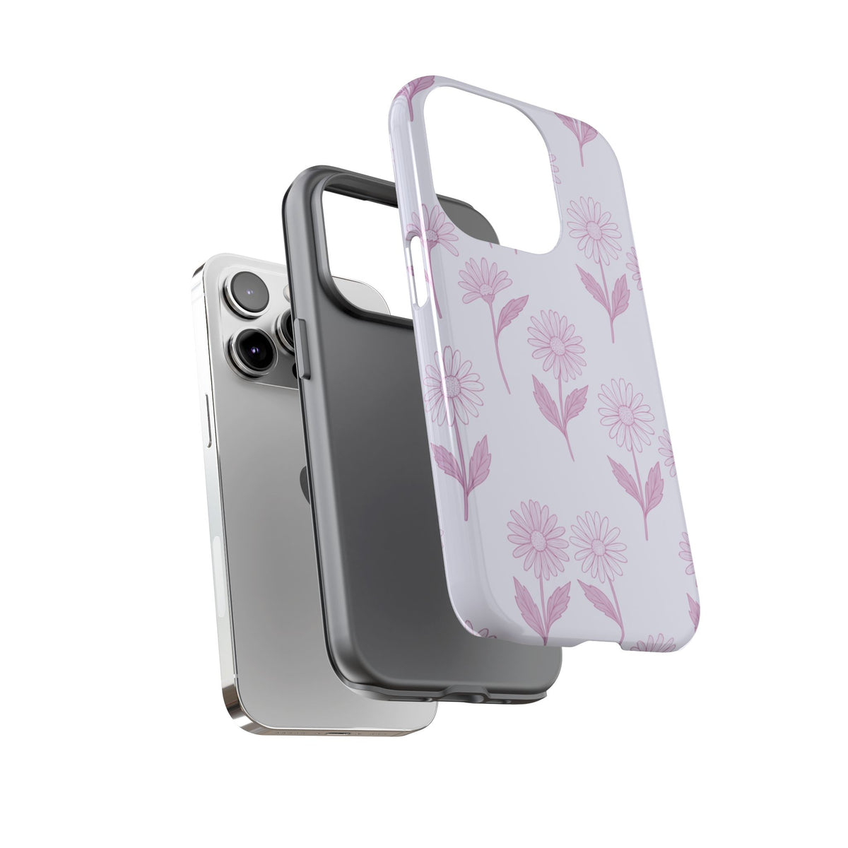 Pretty Lilac Daisy Pattern Phone Case