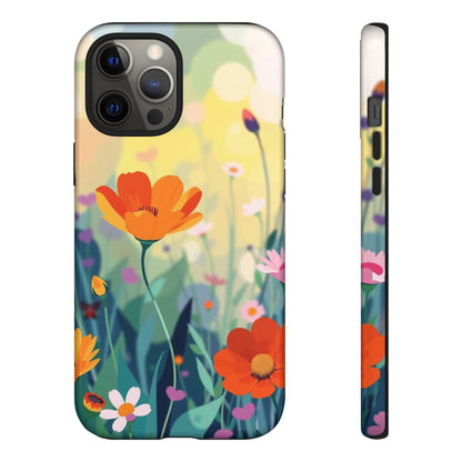 Pop Art Style Wildflower Design Phone Case