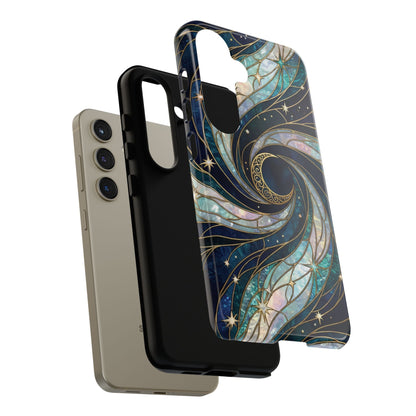 Elegant Navy & Teal Celestial Swirl Phone Case