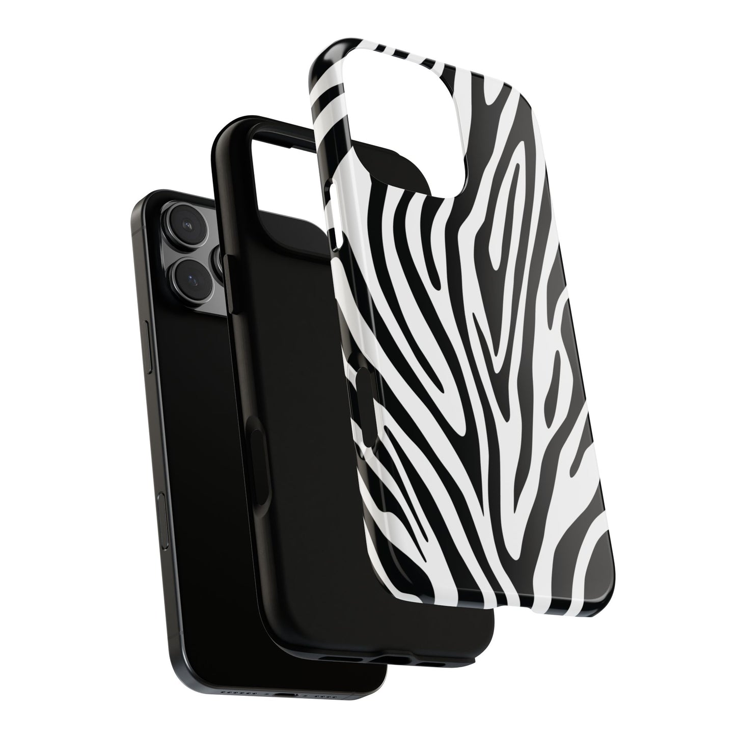 Classic Monochrome Tiger Print Phone Case