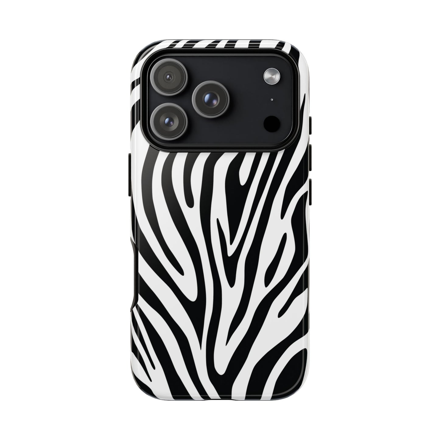 Classic Monochrome Tiger Print Phone Case