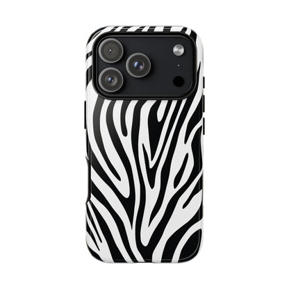 Classic Monochrome Tiger Print Phone Case