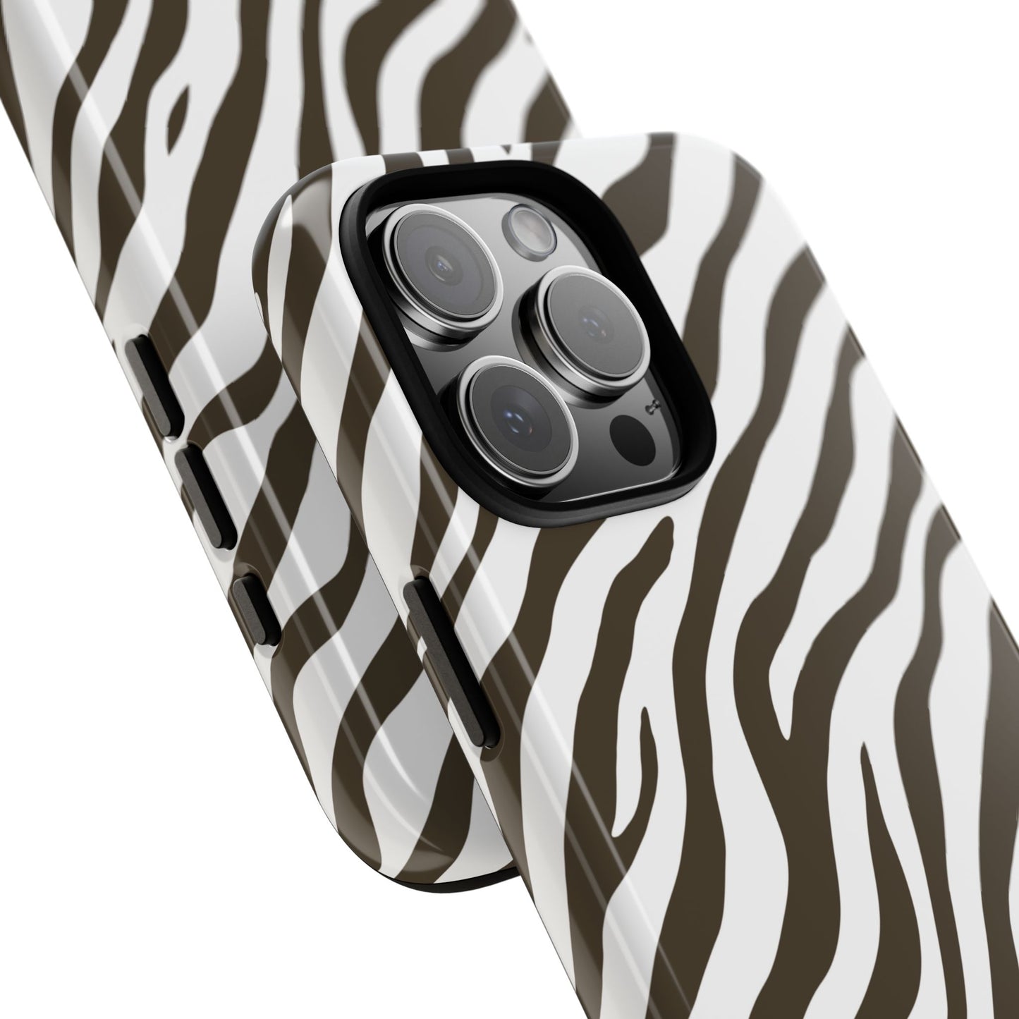 Stylish Mocha Zebra Print Phone Case