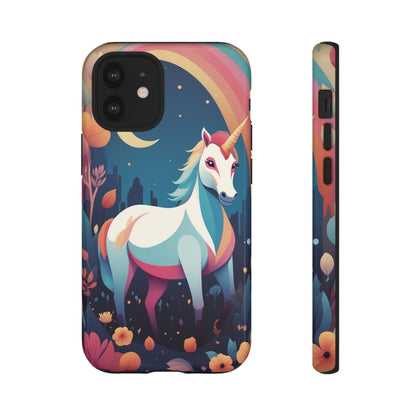 Stylised Unicorn & Rainbow Design Phone Case - Multicolor Phone Case - iPhone 12 Mini / Glossy