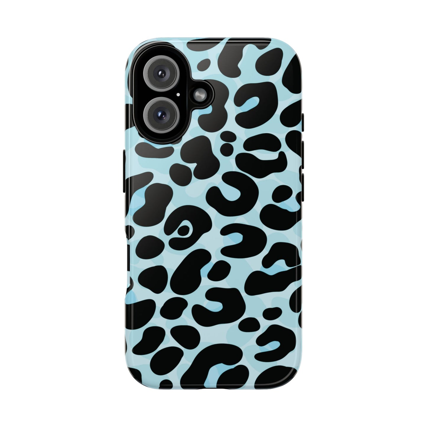 Cool Aqua Leopard Print Phone Case