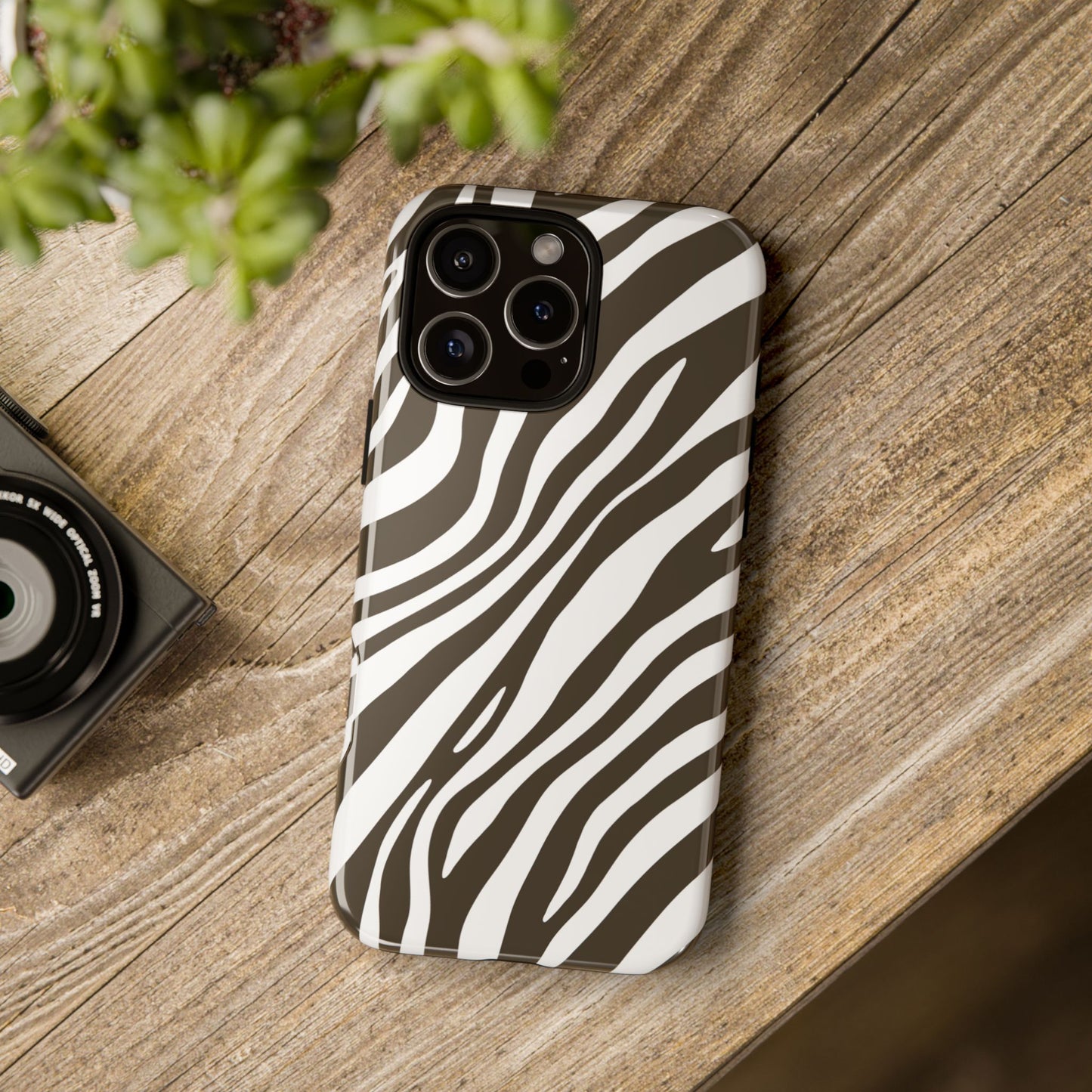 Modern Mocha Zebra Print Phone Case