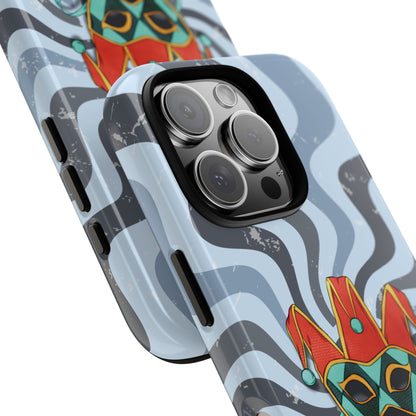 Phone Case - Venetian Jester Mask – Blue Retro Soft Revival Phone Case