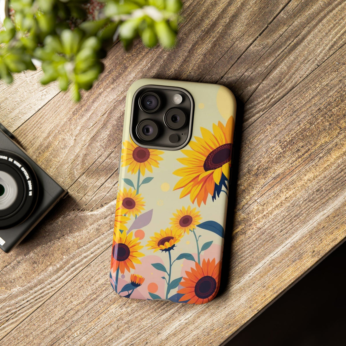 Modern Flat Sunflower Design Phone Case - Multicolor Phone Case