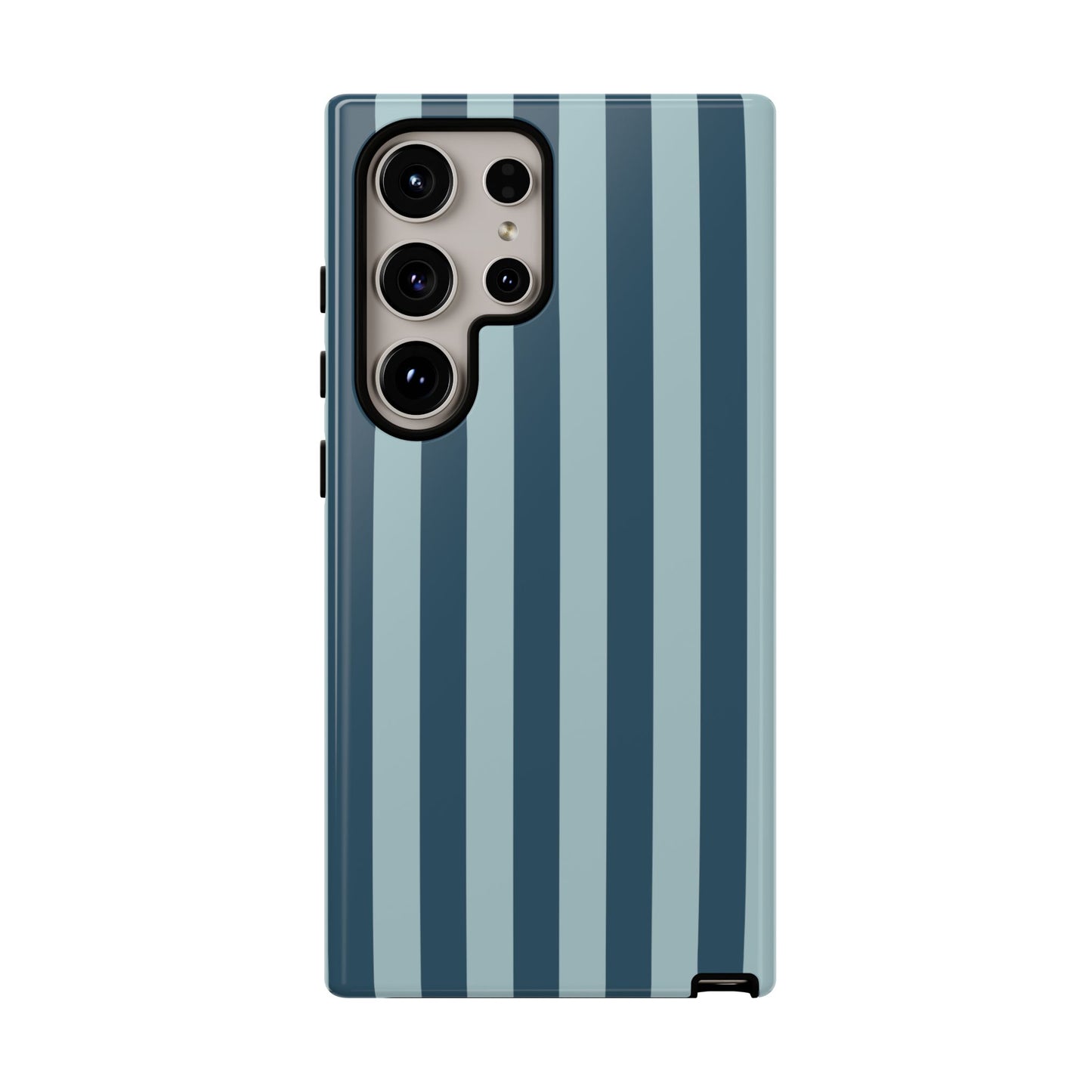 Samsung Galaxy S24 Ultra / Glossy Phone Case - ’Blue Stripe Pattern’ Phone Case