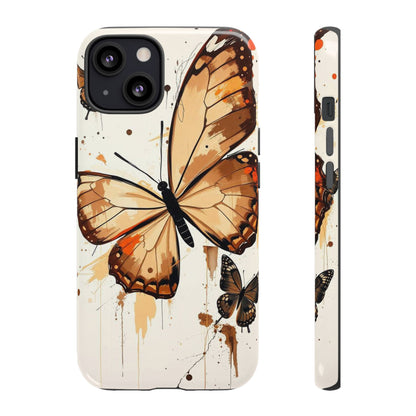 iPhone 13 / Glossy Phone Case - Acrylic Style Butterflies Design Phone Case