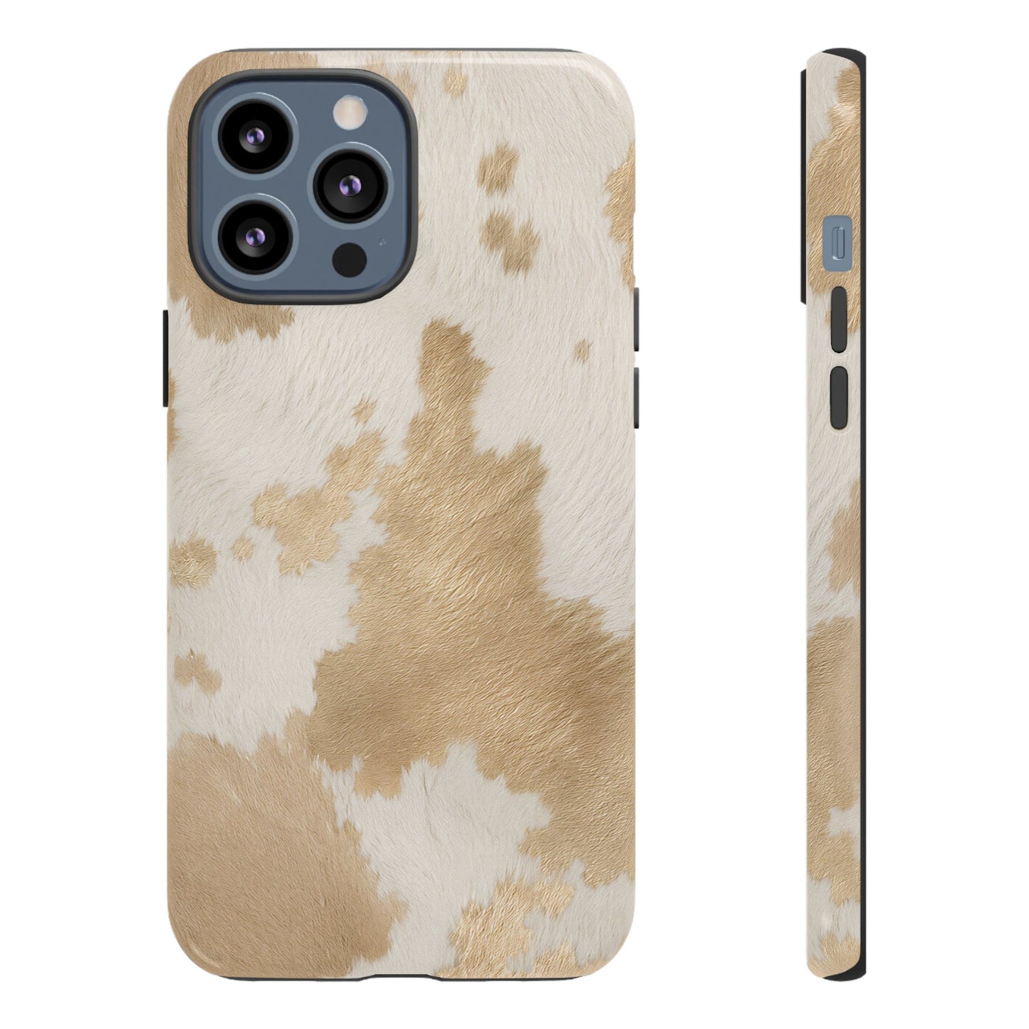 Elegant Champagne Cow Print Phone Case