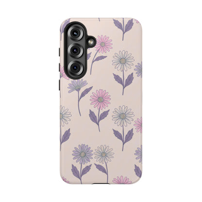 Pretty Pink & Purple Daisy Pattern Phone Case