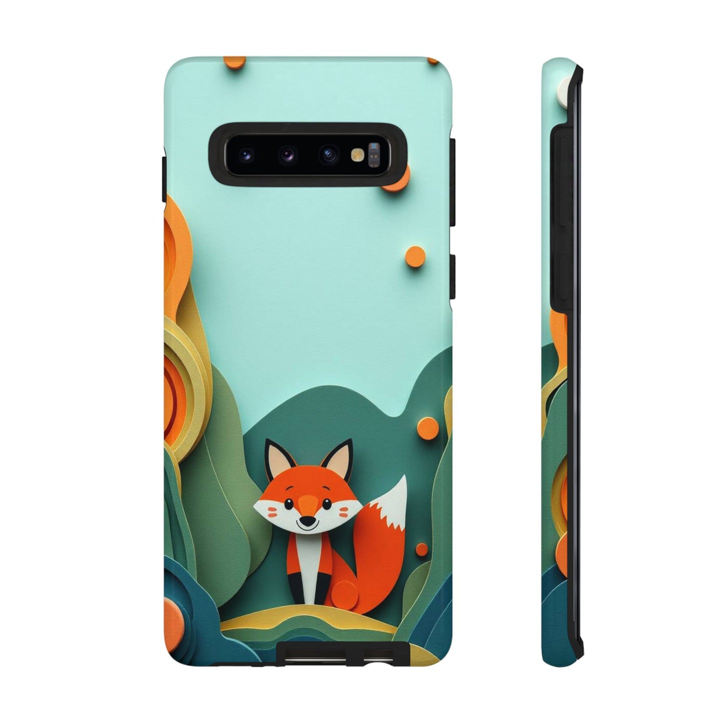 Samsung Galaxy S10 / Glossy Phone Case - Papier-mâché Fox Design Phone Case