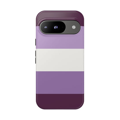 Google Pixel 9 / Glossy Phone Case - Purple Stripe Pattern Phone Case