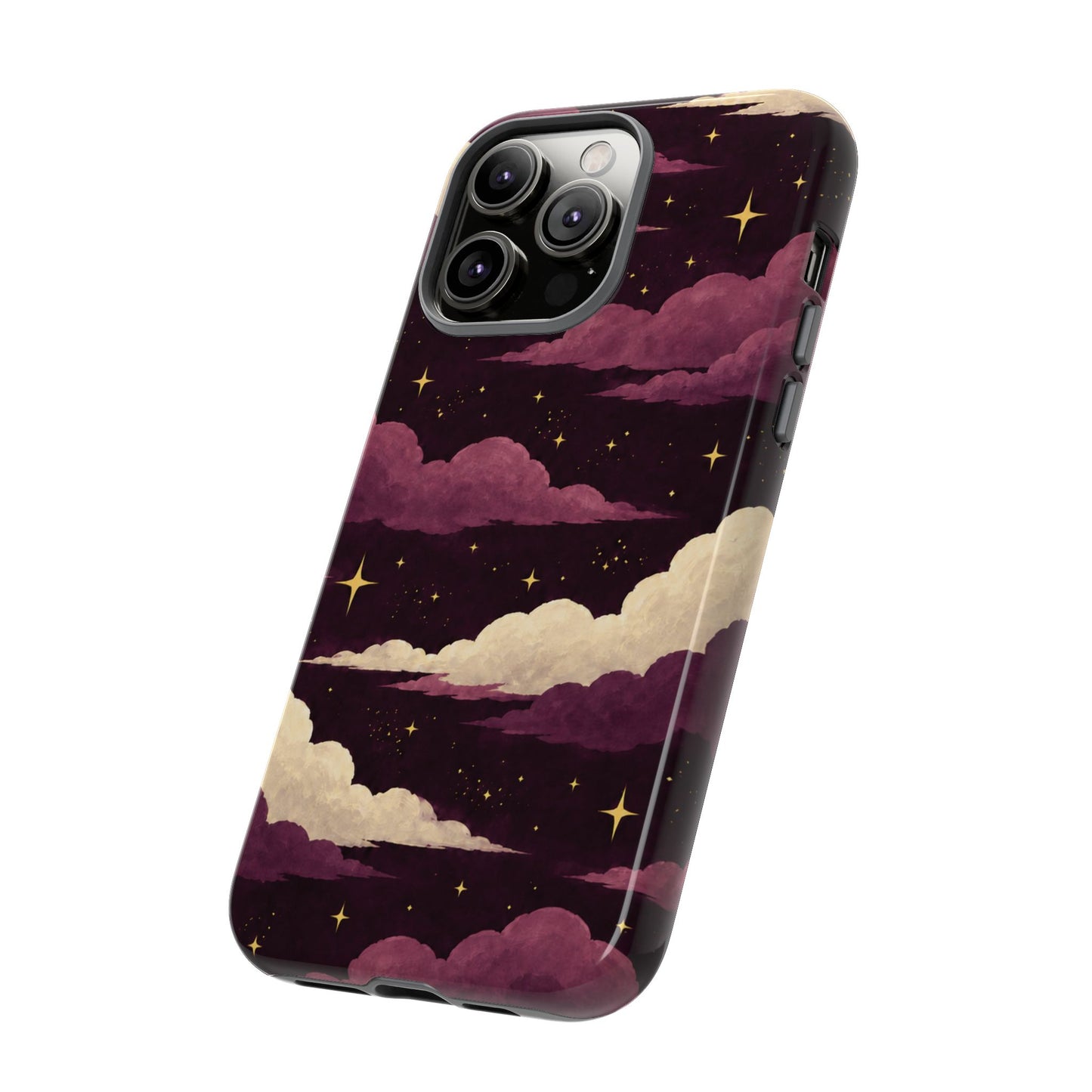 Illustrated Plum Clouds & Stars Phone Case