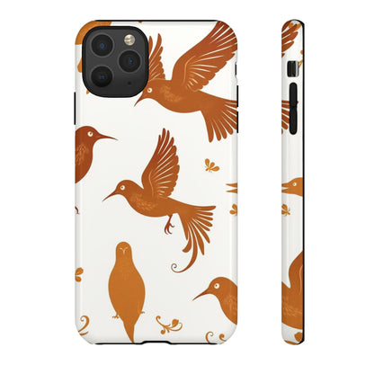 iPhone 11 Pro Max / Glossy Phone Case - Abstract Bird Pattern Phone Case
