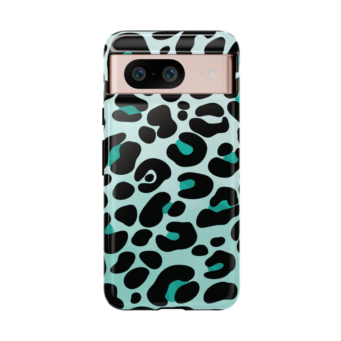 Cool Aqua Leopard Print Phone Case