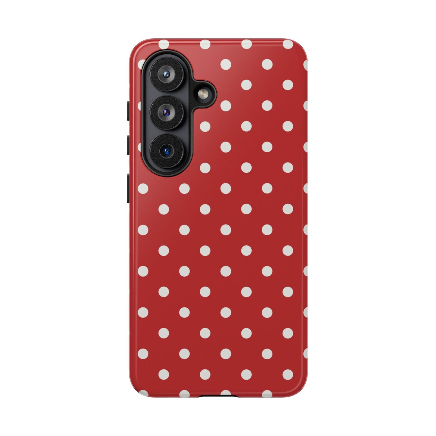 Red with White Dot Pattern Phone Case