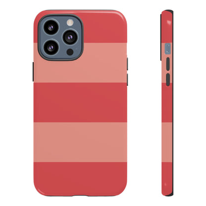 iPhone 13 Pro Max / Glossy Phone Case - Pink Horizontal Stripe Pattern Phone Case