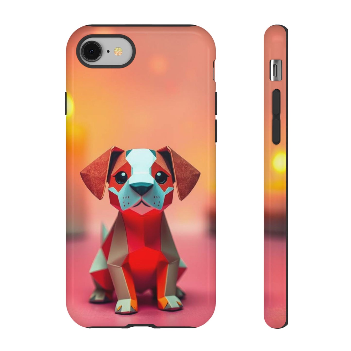 iPhone 8 / Glossy Phone Case - Origami Dog Design Phone Case