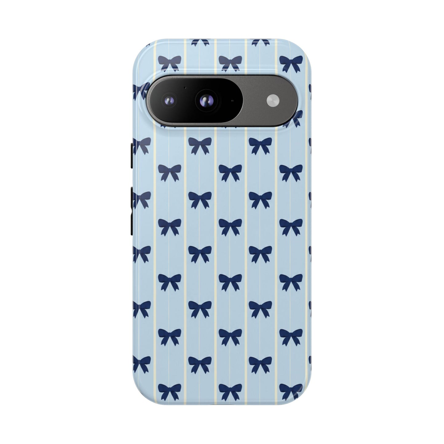 Retro Navy Blue Bow Pattern Phone Case